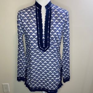 Tory Burch Light Tunic White Blue 6